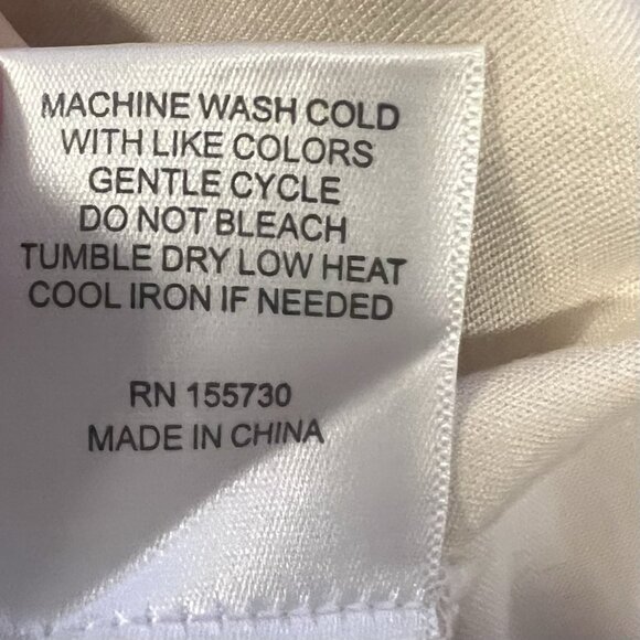 Jane + Delancey Wide Leg Pull On Pants Size XL Beige Pockets Elastic Waist - Picture 10 of 10